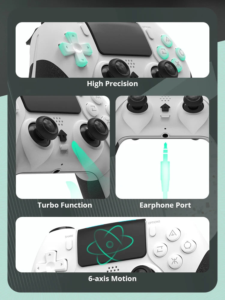 Bluetooth Wireless Controller for PS4 and PC Gaming - Smarsty