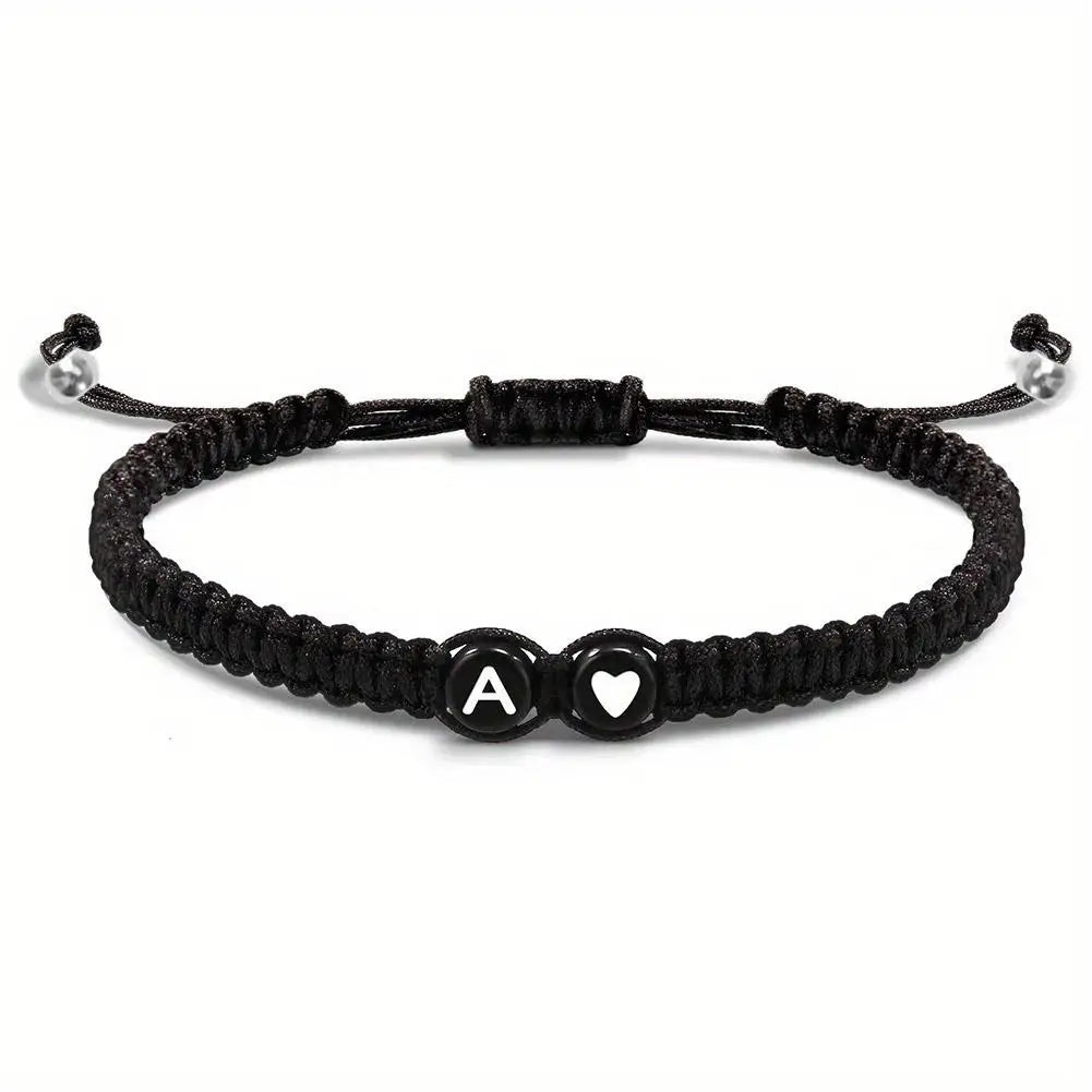 Handmade Adjustable Heart Bracelets A-Z Initials for Friendship - Smarsty