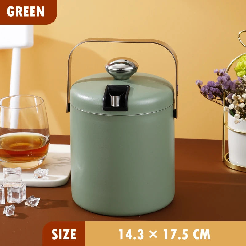 Portable Stainless Steel Ice Bucket for Outdoor Parties - Smarsty