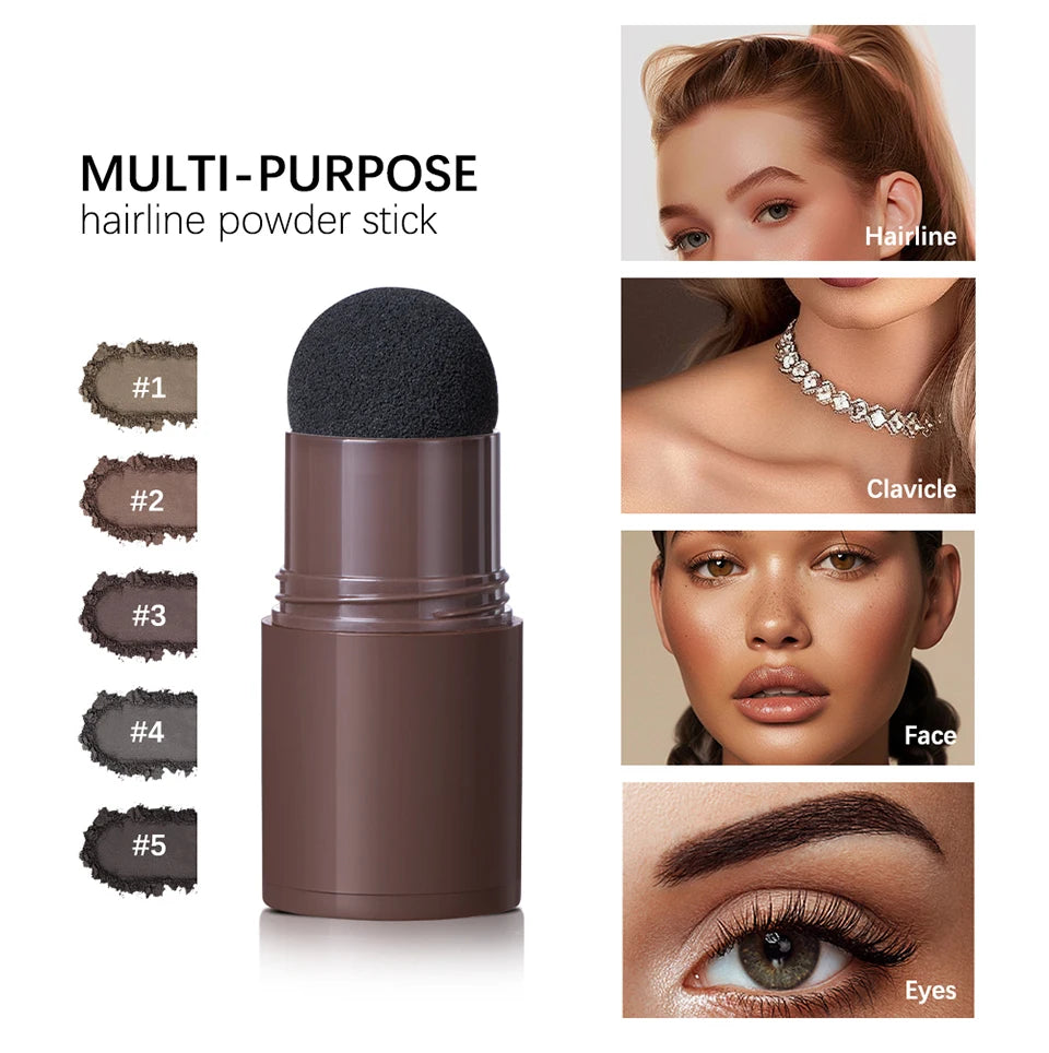 Hairline Shadow Powder Hair Waterproof Hairline Root Cover Up Natural Black Brown Eyebrow Contour Stick Repair Fill in Hair Tool - Smarsty