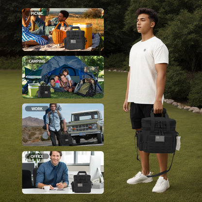 18L Expandable Tactical Lunch Box Insulated Cooler Bag - Smarsty