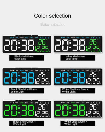 Digital LED Alarm Clock with Adjustable Brightness and Temperature Display - Smarsty