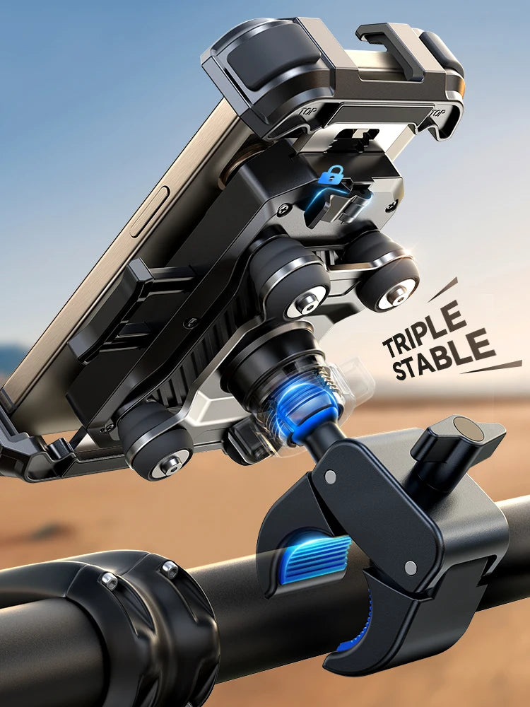 Motorcycle Phone Mount Anti Vibration Handlebar Holder - Smarsty