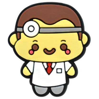 Doctor Nurse Cartoon PVC Shoe Charms Accessories DIY Slipper Sandals Shoe Buckles Pins Hospital Series Shoe Decor Friends Gifts