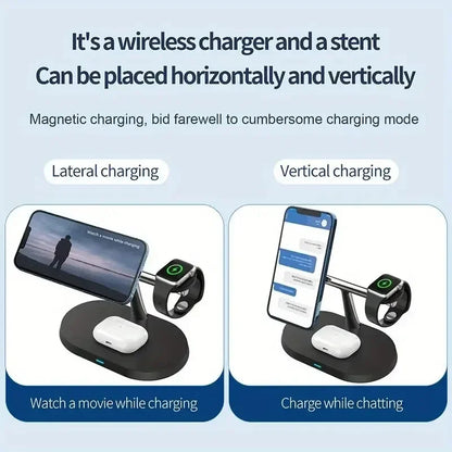 Magnetic Wireless Charger Stand 3 in 1 for iPhone Pro - Smarsty