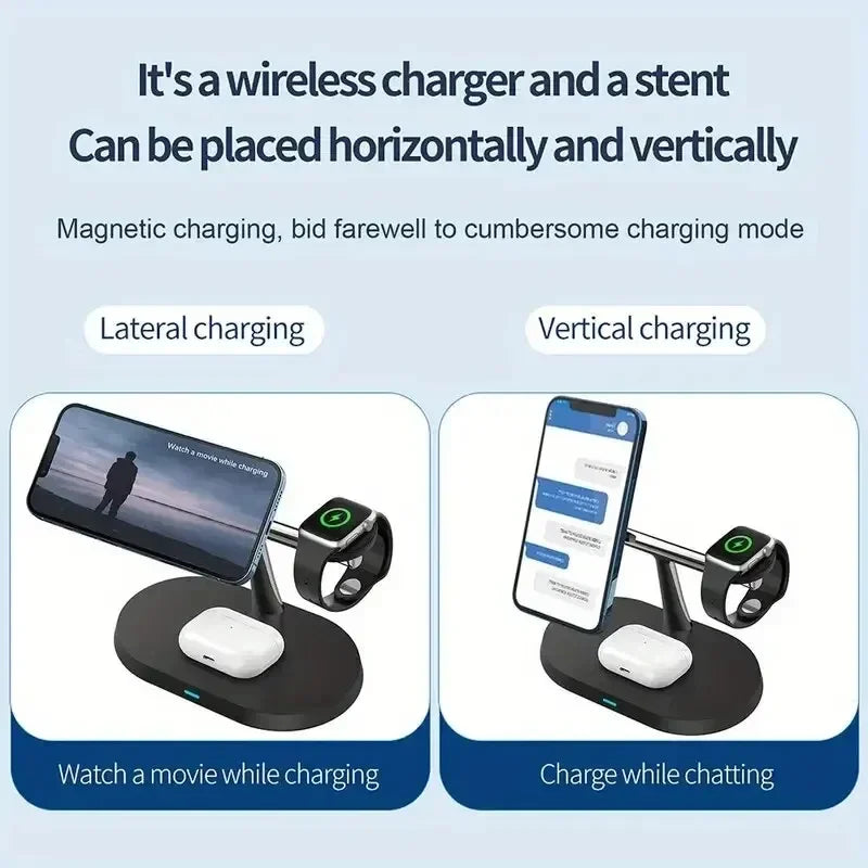 Magnetic Wireless Charger Stand 3 in 1 for iPhone Pro - Smarsty