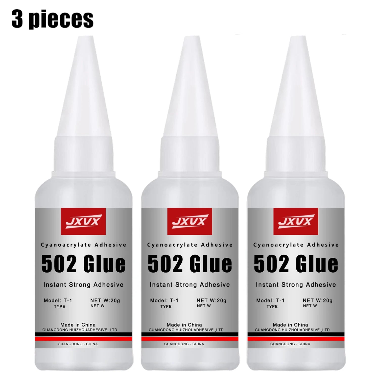 JXVX 1-5pcs 502 Super Glue Instant Quick-drying Cyanoacrylate Adhesive Leather Rubber Wood Metal Strong Bond Liquid Glue Tool - Smarsty
