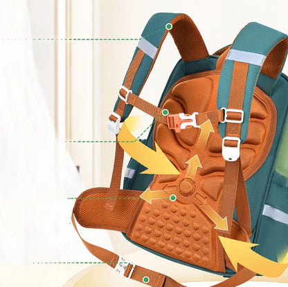 Waterproof Kids School Backpack With Orthopedic Support - Smarsty