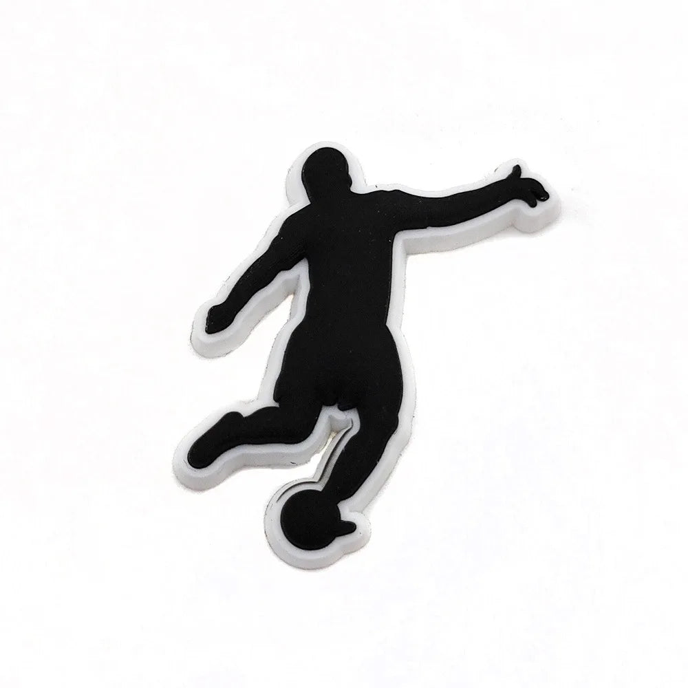 Sprot Soccer Football Shoe Charms Pin for Crocs Accessories Charms Clogs Slides DIY Shoe Decoration Buckle Party Gifts