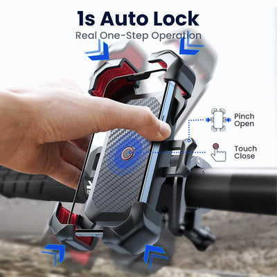 Universal Bike Phone Holder 360 Degree Rotation Shockproof - Smarsty