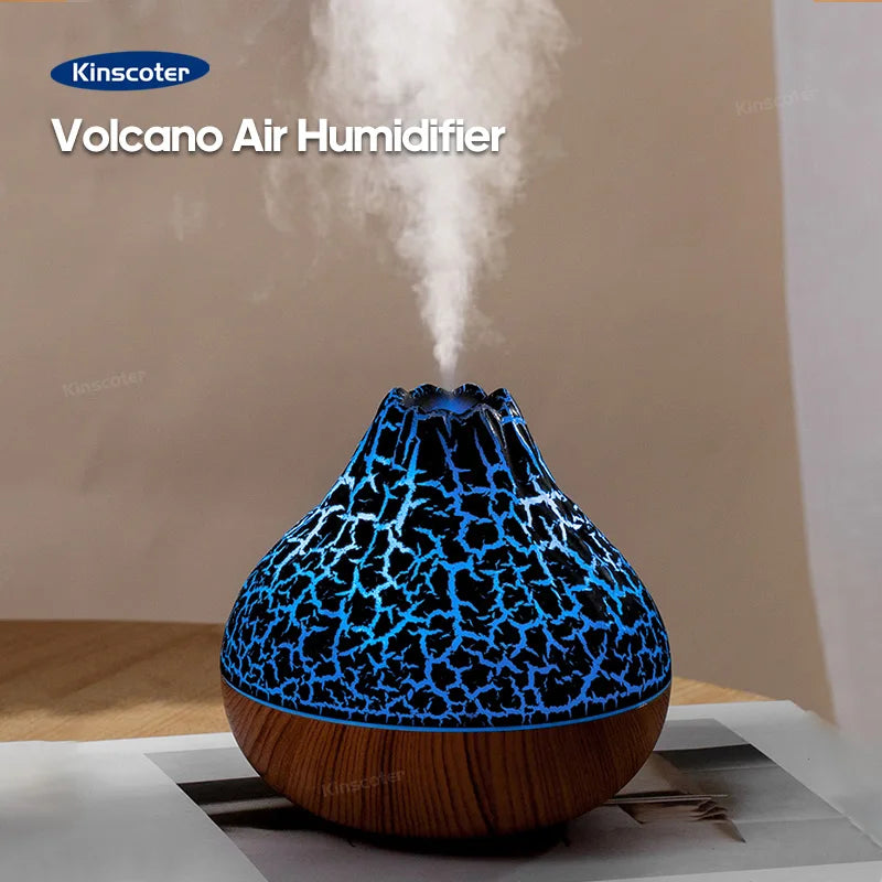 Volcano Air Humidifier with Colorful Night Light - Smarsty