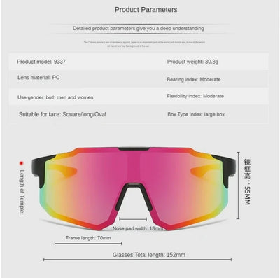 Cycling Sunglasses Sports Cycling Glasses Bike Eyewear MTB Dark Glasses Outdoor Bicycle Goggles for Men Women Sunglasses UV400 by Smarsty