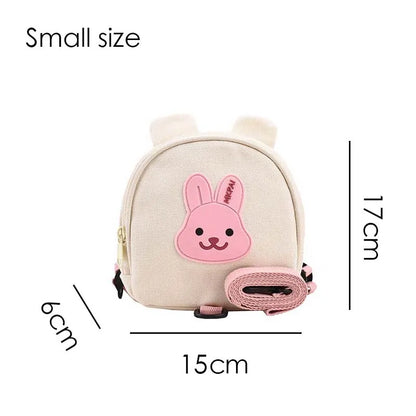 Canvas Baby Backpack Anti Lost Kids School Bag Bear Travel - Smarsty