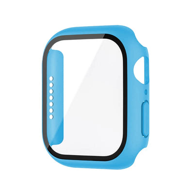 Tempered Glass+Case For Apple Watch 38mm 40mm 41mm 42mm 44mm 45mm 46mm Screen Protector Protective Cover iWatch 10 8 7 9 6 SE 5 - Smarsty