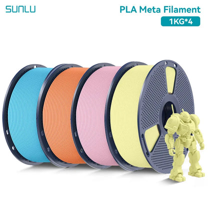 SUNLU PLA Meta 3D Printer Filament  4KG 1KG/Roll 175MM Tolerances +/-0.02MM Filament Fast Shipping 2-7 Days