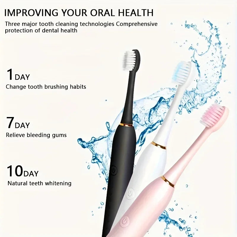 Automatic Electric Toothbrush with Six Speed Settings - Smarsty