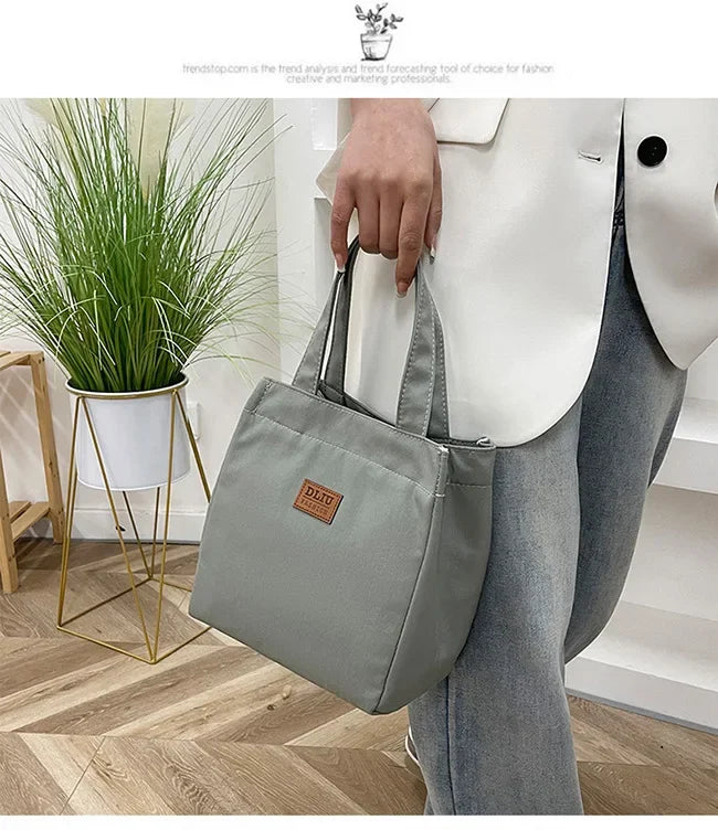 Large Capacity Insulated Lunch Bag With Sturdy Top Handle - Smarsty