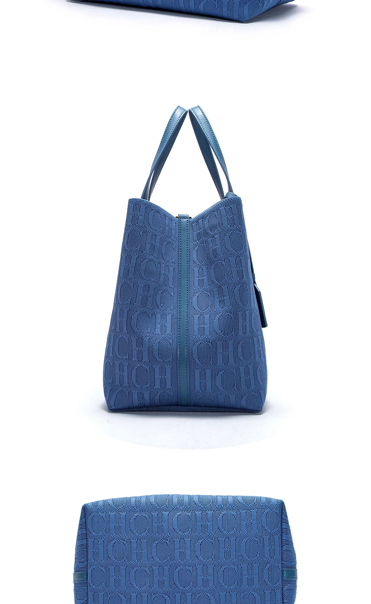 CHCH Tote Bag Large Capacity Black Knitted Shopping Bag - Smarsty