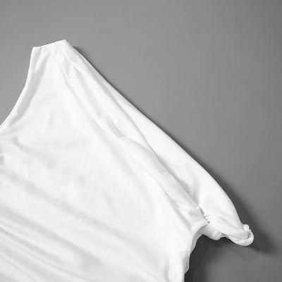Simple Basic Casual Summer Tank Top Sleeveless Solid Color Off Shoulder Side Ruched Crop Tops Vestidos Spring Women T S - Smarsty