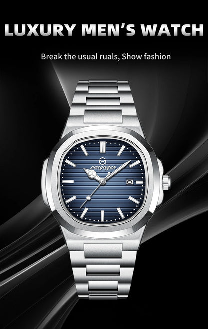 Luxury Waterproof Men's Wristwatch with Luminous Date - Smarsty