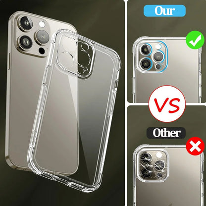 Transparent Shockproof iPhone Case For Multiple Models - Smarsty