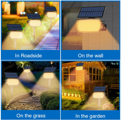 Solar Powered LED Spotlights for Outdoor Landscape Lighting - Smarsty