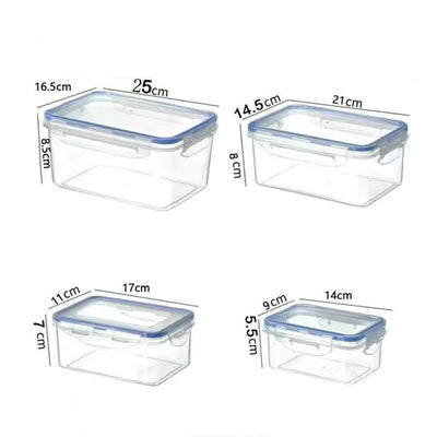 Kitchen Refrigerator Sealed Rectangular Refrigerator Storage Box with Lid Plastic Crisper Microwave-heated Lunch Box Storage Box by Smarsty