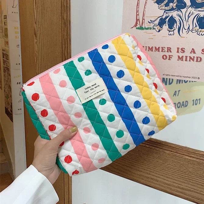 Large Capacity Women's Cosmetic Bags Cases Casual Ladies Small Storage Bag with Zipper Female Travel Clutch Bag Small Handbags - Smarsty