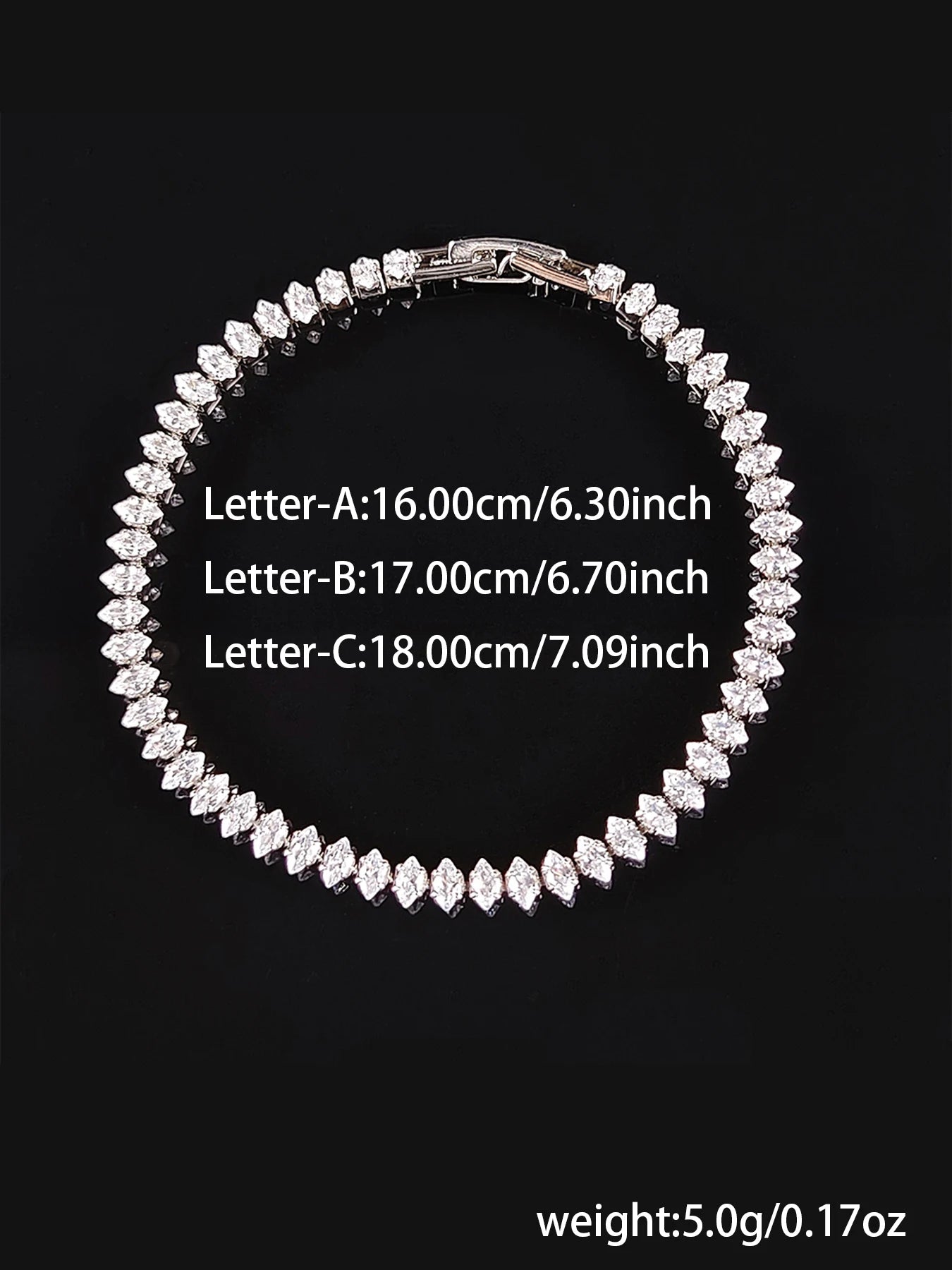Luxury Silver Color Tennis Bracelet for Women - Smarsty