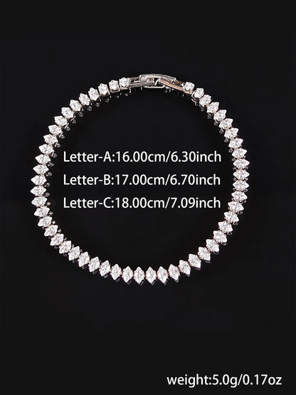 Luxury Silver Color Tennis Bracelet for Women - Smarsty