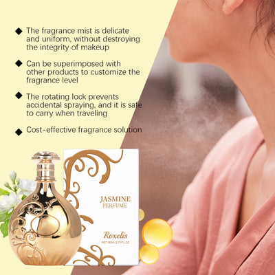 Jasmine Perfume - Fresh Jasmine as Main Note, Long-Lasting Fragrance to Enhance Elegant Temperament | Eau de Parfum for Women - Smarsty