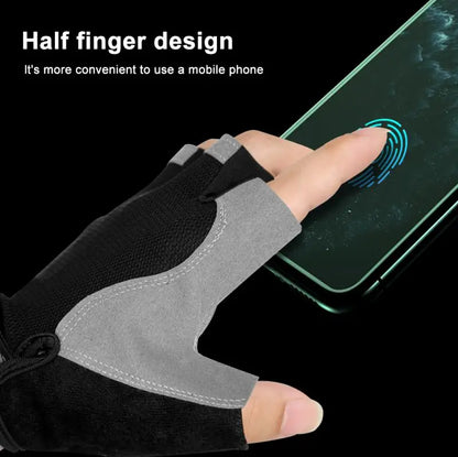Breathable Half Finger Cycling Gloves Anti Slip Shock Absorption - Smarsty