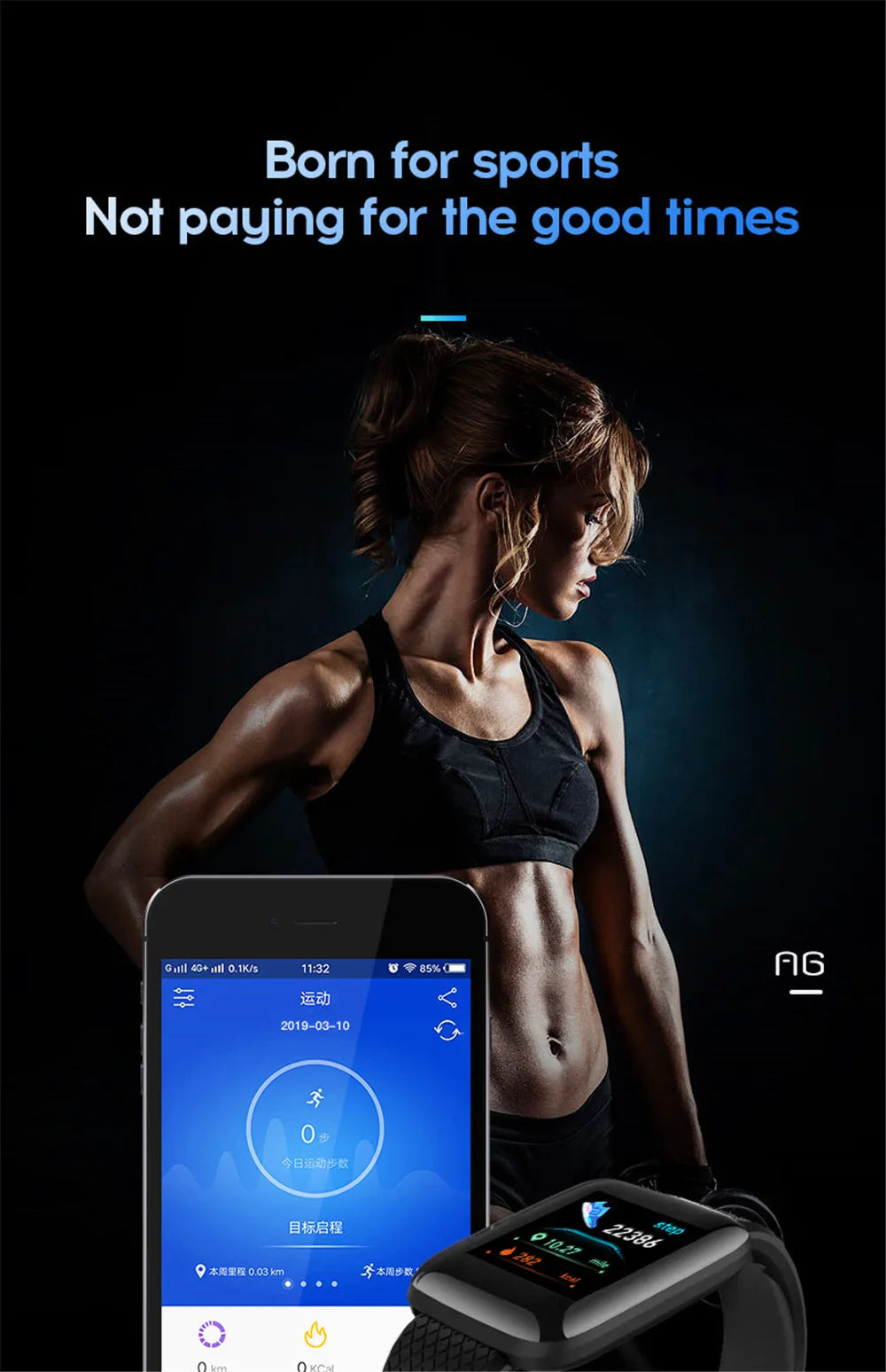 Smartwatch Fitness Tracker with Music Control and Pedometer - Smarsty