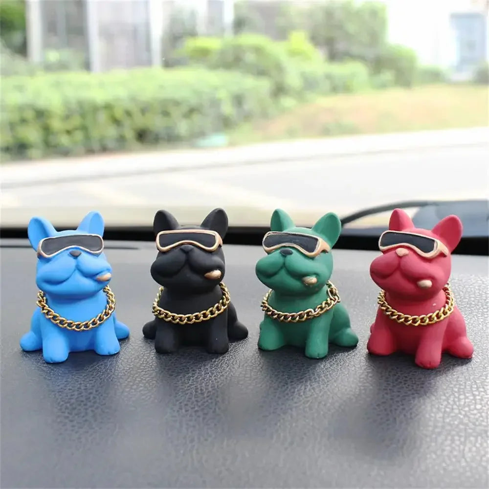 Wear Resistant Bulldog Resin Car Dashboard Ornament - Smarsty