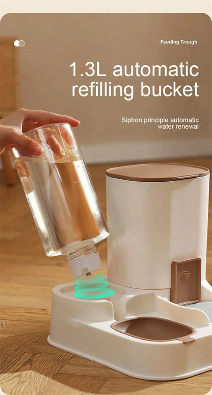Automatic Cat Feeder with Water Dispenser Large Capacity - Smarsty