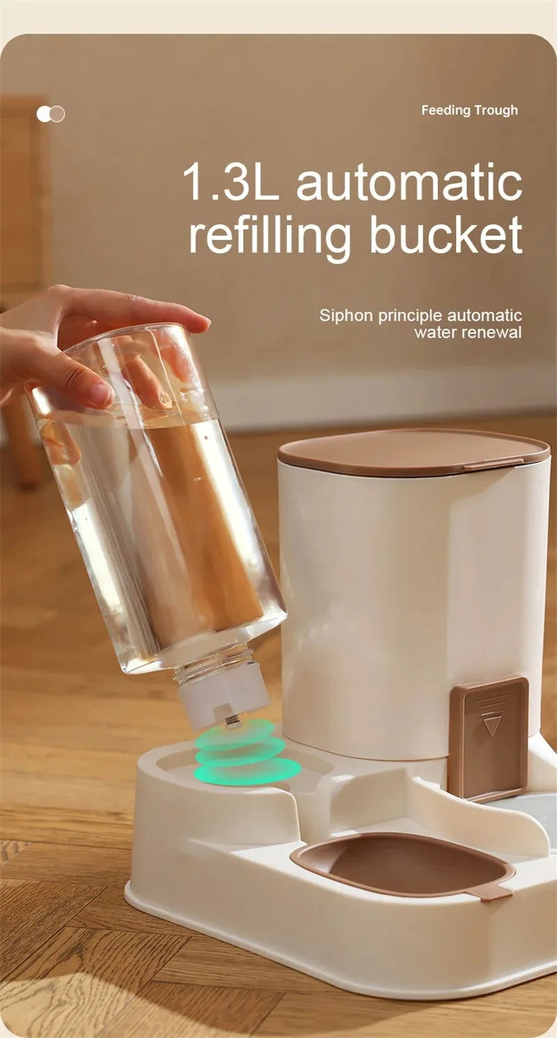 Automatic Cat Feeder with Water Dispenser Large Capacity - Smarsty