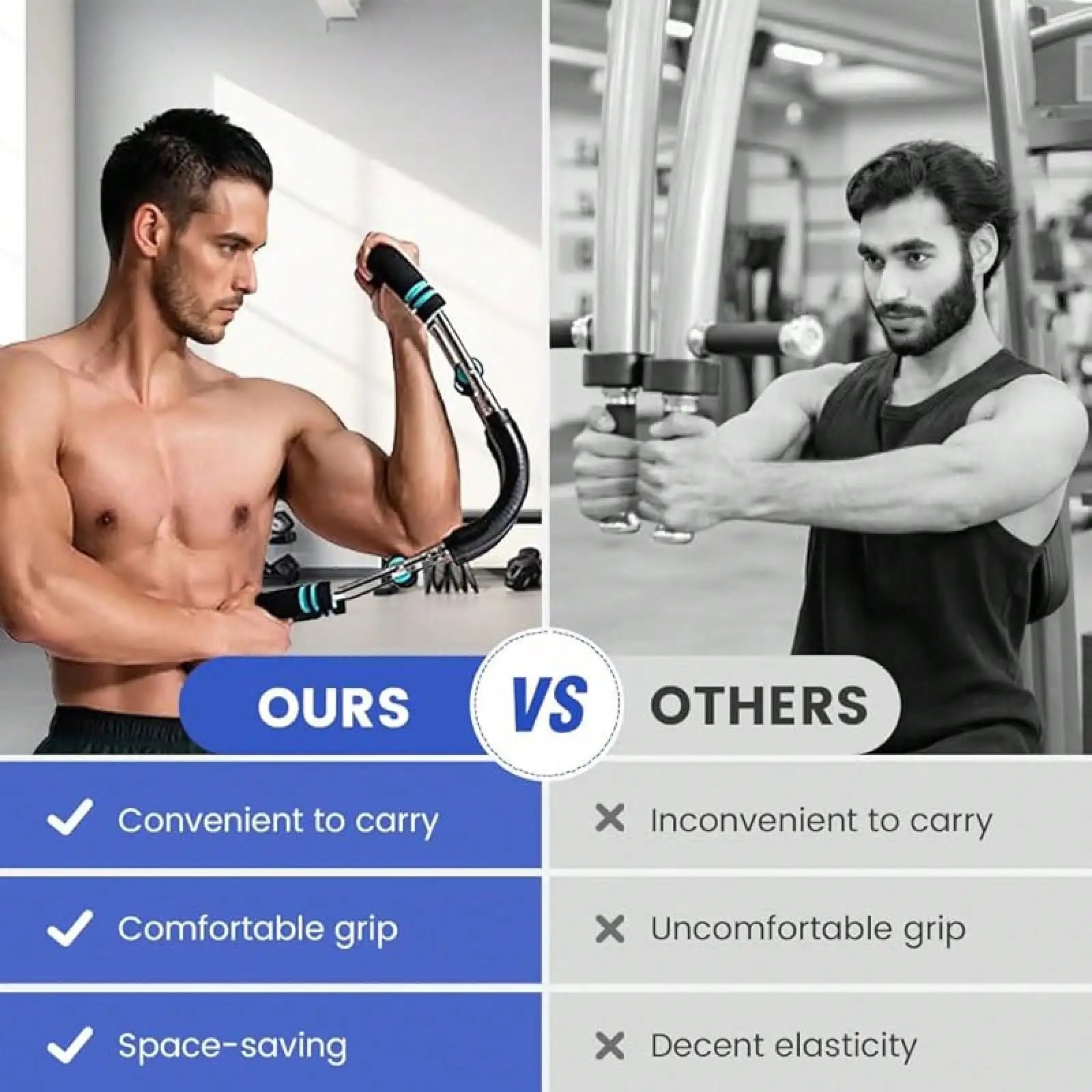 Adjustable Twister Arm Trainer Chest Exerciser, Portable Detachable Twister Bar, 44–110 lb Resistance