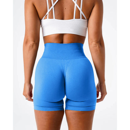 TKITK Spandex Solid Seamless Shorts Women Soft Workout Tights Fitness Yoga Pants Gym tight pants leggings cycling shark pants