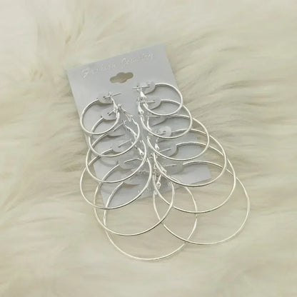 Big Circle Hoop Earrings Set for Women - Smarsty