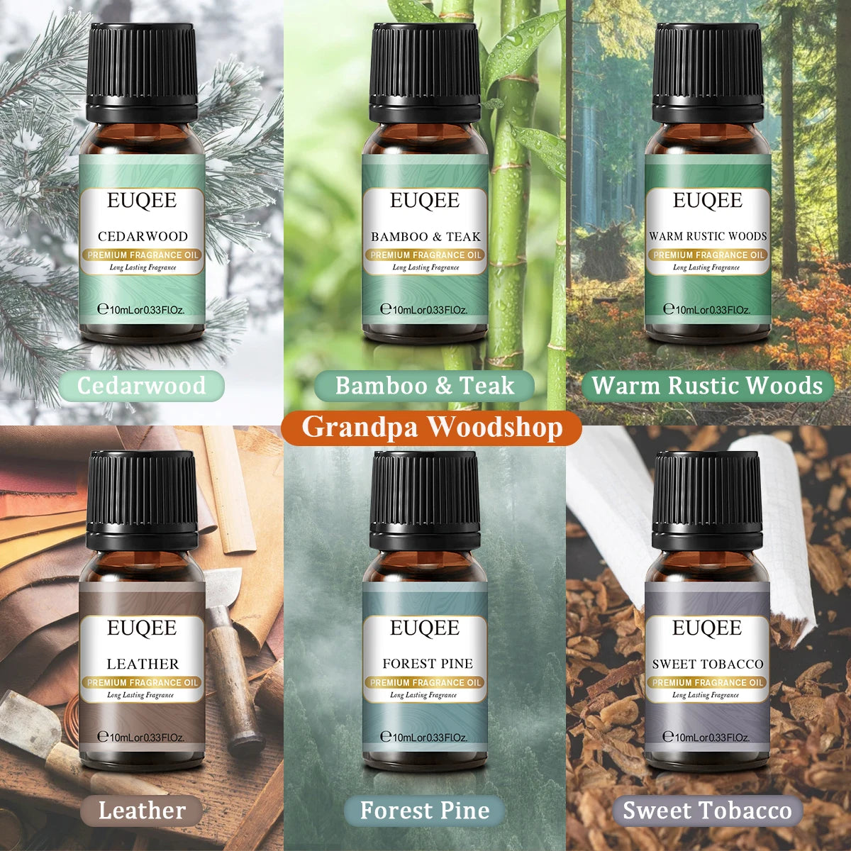 EUQEE 6 Piece Fragrance Oil Set for Diffusers - Smarsty