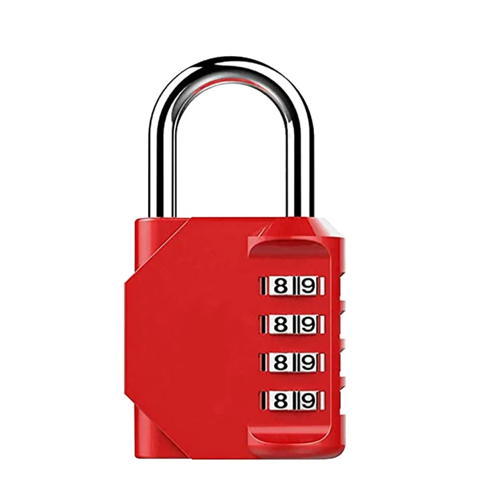 1pc Combination Lock Resettable 4 Digit Padlock with Combination Waterproof and Heavy Duty Combination Padlock Outdoor - Smarsty