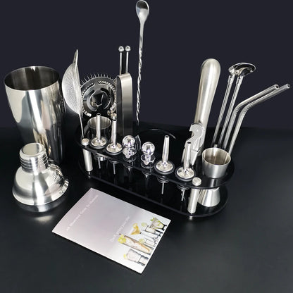 Boston Cocktail Shaker Set with 13 to 22 Bar Tools - Smarsty