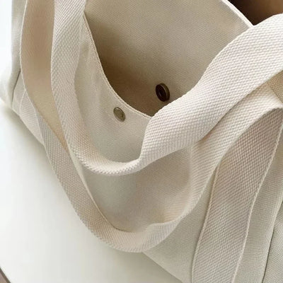 Large Capacity Canvas Tote Shoulder Bag For Work College - Smarsty