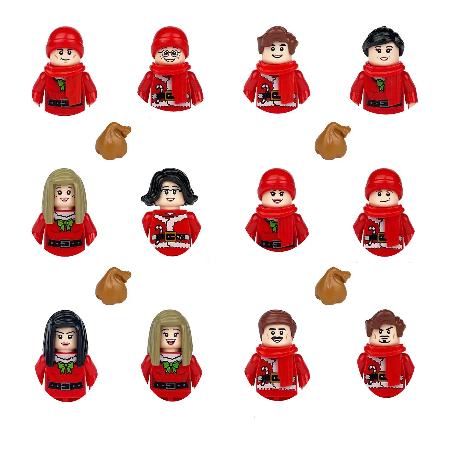 building blocks action doll mini city figures toys girls soldiers policeman robot worker fireman farmer cook movie characters