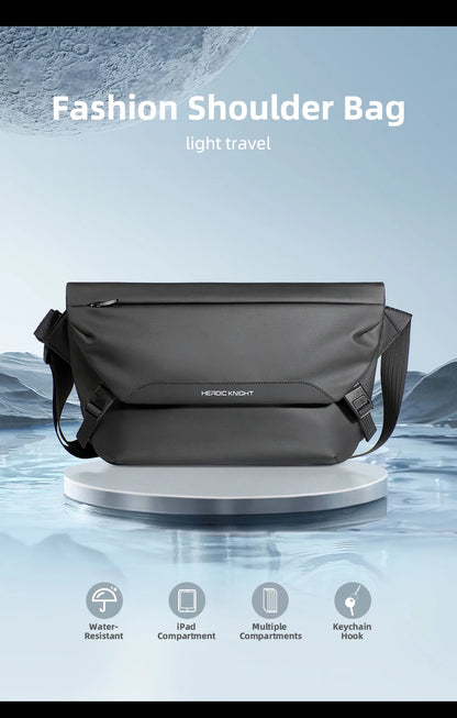 Water Resistant Messenger Bag For Men With Ipad Pocket - Smarsty