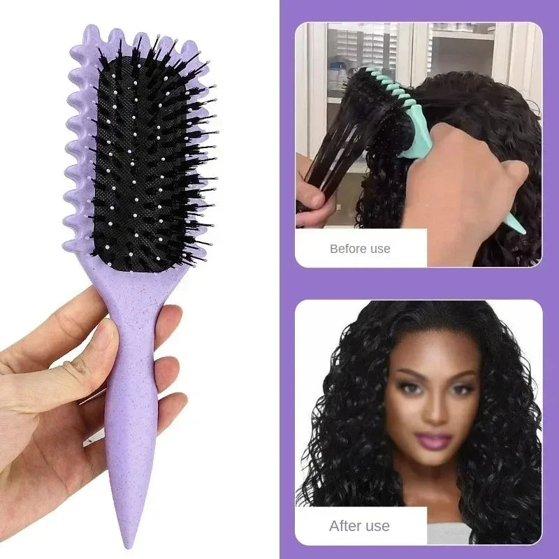 Curly Hair Styling Brush for Easy Combing and Shaping - Smarsty