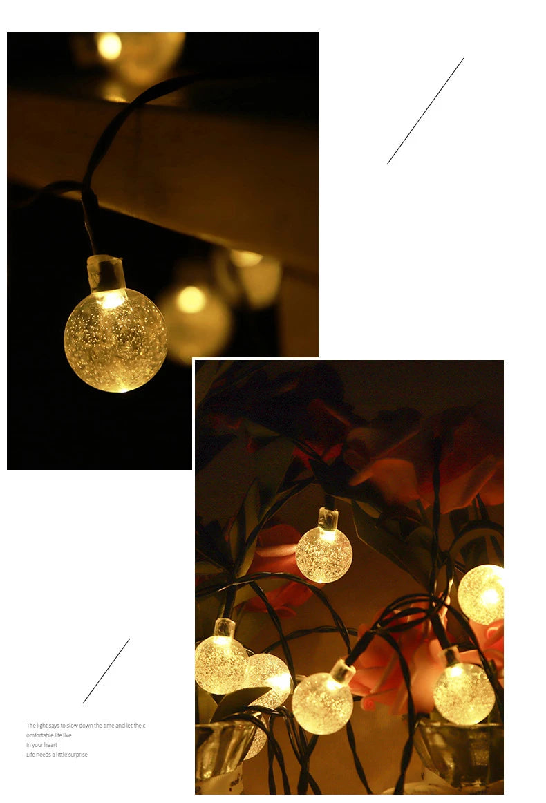Solar LED String Fairy Lights for Outdoor Decor - Smarsty