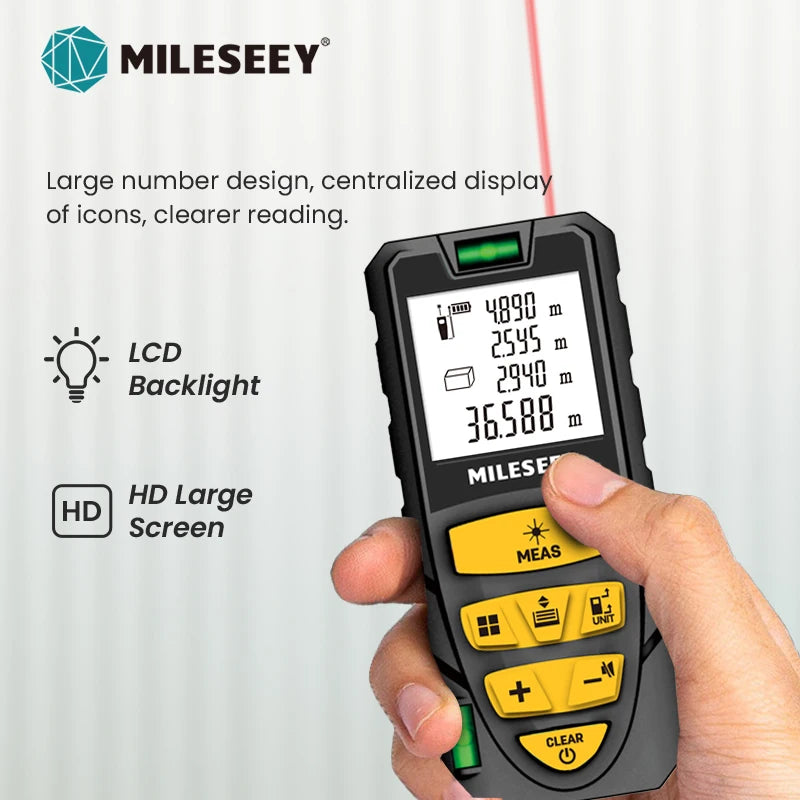 MILESEEY Laser Tape Measure with Multi Measurement Functions - Smarsty