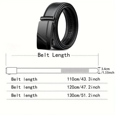 Luxury Men's Leather Belt with Metal Buckle Durable Soft Design - Smarsty