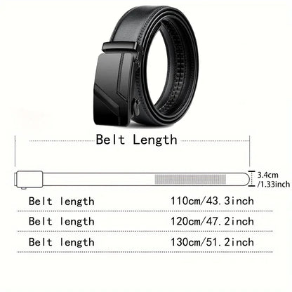 Luxury Men's Leather Belt with Metal Buckle Durable Soft Design - Smarsty